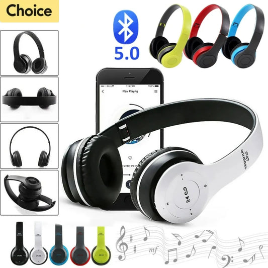 P47 Wireless Bluetooth Headphone With Microphone Foldable Headsets Bass