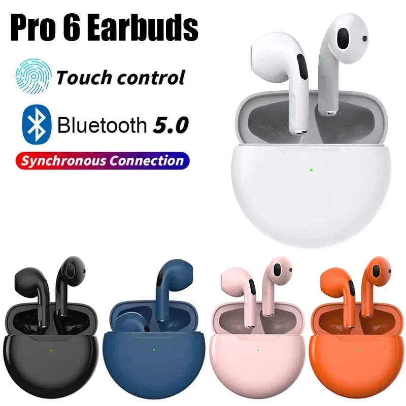 Original Pro6 TWS Wireless Bluetooth Earphones Headphones Mini Fone Earphone