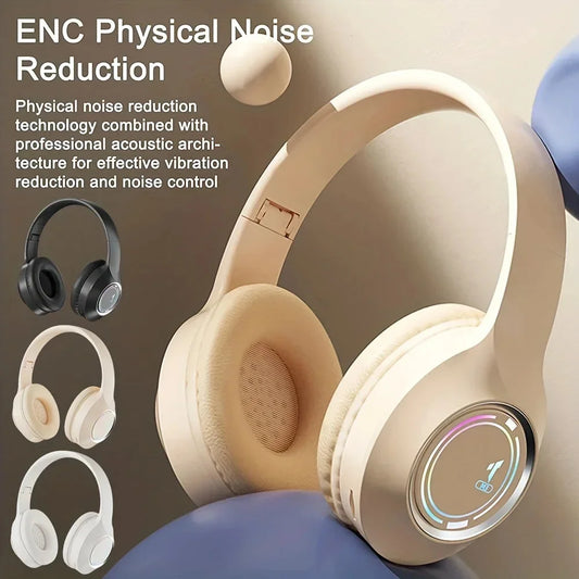 Wireless Headsets Over-Ear Stereo Earphones Longer Playtime