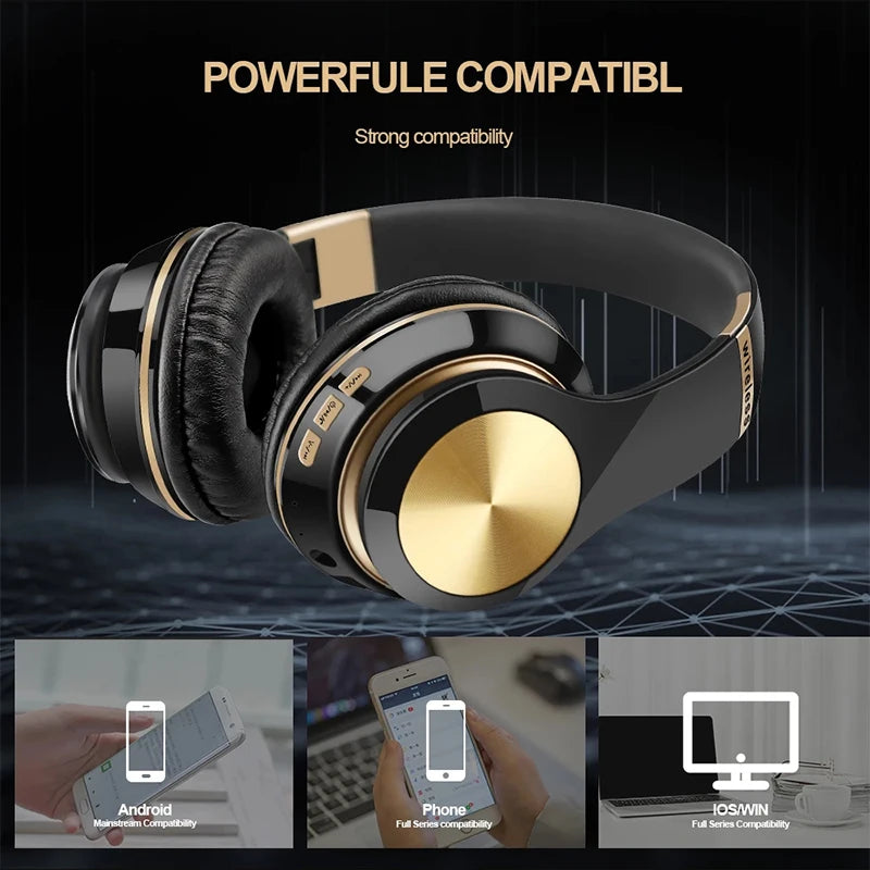 Foldable Sport Earphone HiFi Headset Wireless Headphones