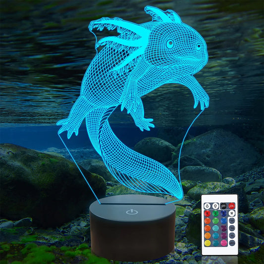 Axolotl 3D LED LIGHT, 16 Colors Changing