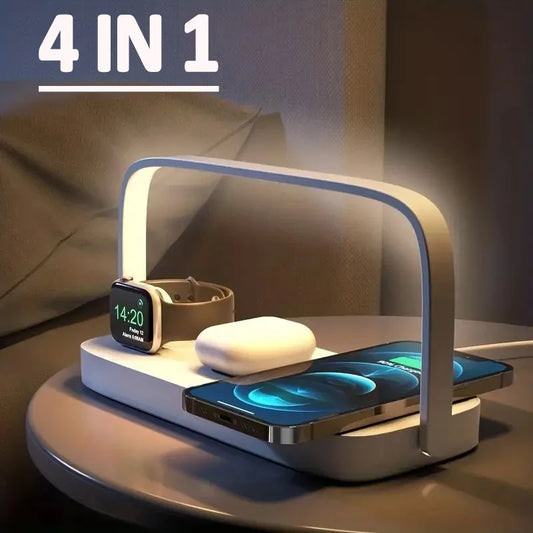 Fast Wireless Charger Multi-Function Led Night Lamp for iPhones/ Watch Airpods