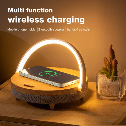 Bluetooth Speaker 1800Mah Battery Supports 15W Wireless Charging Night Light