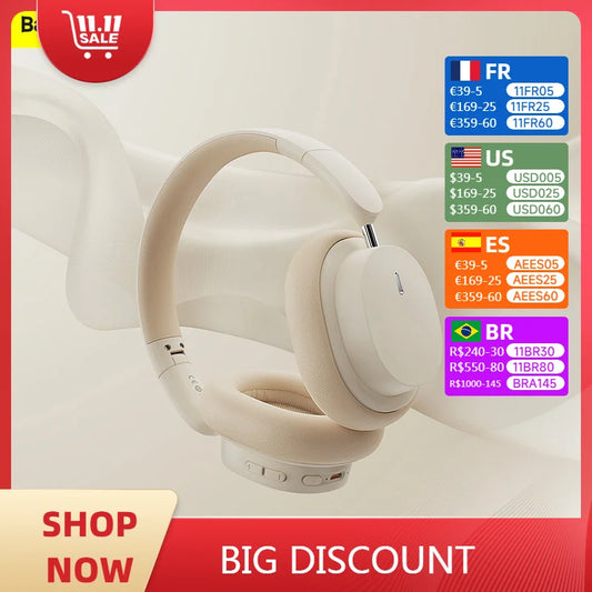 Wireless Headphone Bluetooth 5.3 Earphone HIFI Stereo Headset